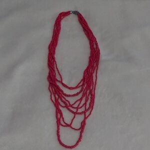 4/$12 Chic Fushia/pink  Multi-Strand Necklace